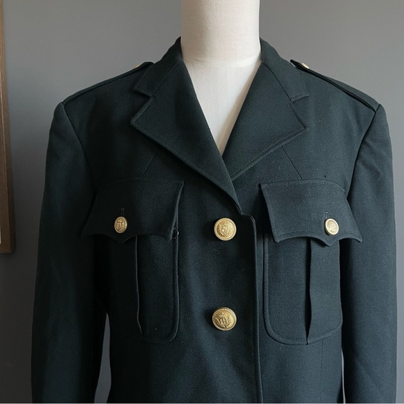 Vintage 1985 Canadian Army Military Jacket Olive Green Utility Coat Medium Tall - Picture 2 of 10